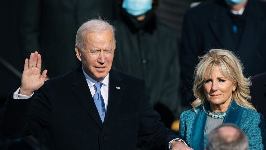 president Joe Biden and first lady Jill Biden sworn in on inauguration day
